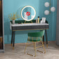 Contemporary Wooden Makeup Vanity Set Slate Top 2-Drawer Dressing Table Makeup Vanity & Stools Green Clearhalo 'Bedroom Furniture' 'furn' 'furn_makeup_vanities' 'Furniture' 'Makeup Vanities' 'makeup_vanities' 6099356