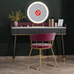 Contemporary Wooden Makeup Vanity Set Slate Top 2-Drawer Dressing Table Makeup Vanity & Stools Red Clearhalo 'Bedroom Furniture' 'furn' 'furn_makeup_vanities' 'Furniture' 'Makeup Vanities' 'makeup_vanities' 6099360
