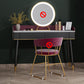 Contemporary Wooden Makeup Vanity Set Slate Top 2-Drawer Dressing Table Makeup Vanity Red Clearhalo 'Bedroom Furniture' 'furn' 'furn_makeup_vanities' 'Furniture' 'Makeup Vanities' 'makeup_vanities' 6099361