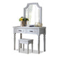 2 Storage Drawers & Mirror Vanity Set Victorian Wood Dressing Table
