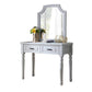 2 Storage Drawers & Mirror Vanity Set Victorian Wood Dressing Table