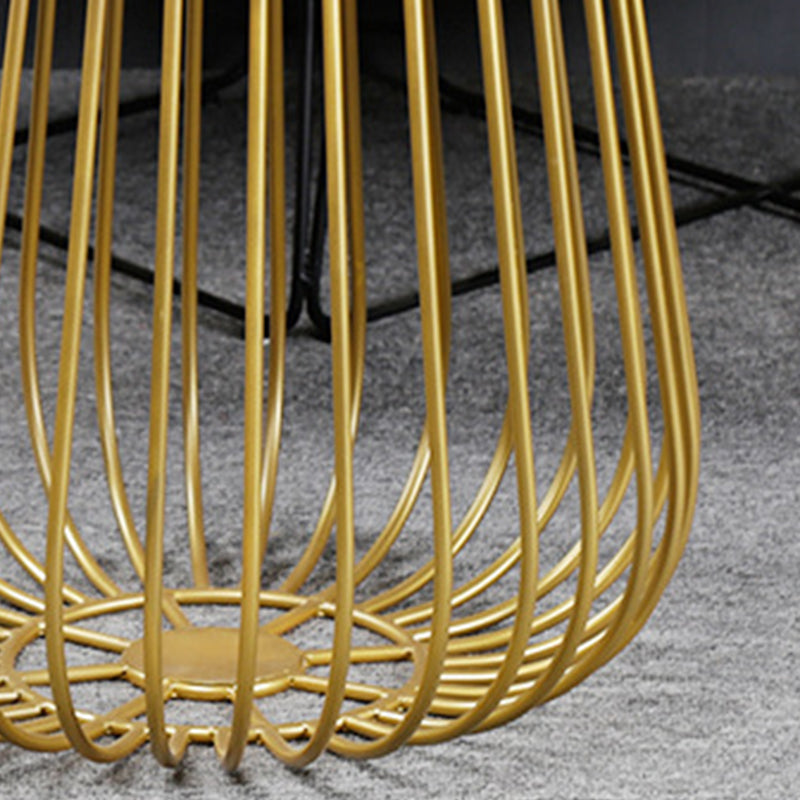 Mid-century Modern Round Iron Coffee Table, Frame Base Coffee Table Clearhalo 'Coffee & Accent Tables' 'Coffee Tables' 'coffee_tables' 'furn' 'furn_coffee_tables' 'Furniture' 'Living Room Furniture' 6099475