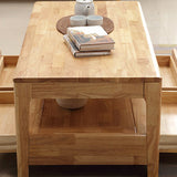 Modern 4 Legs with Storage Drawers Rectangular Single Coffee Table