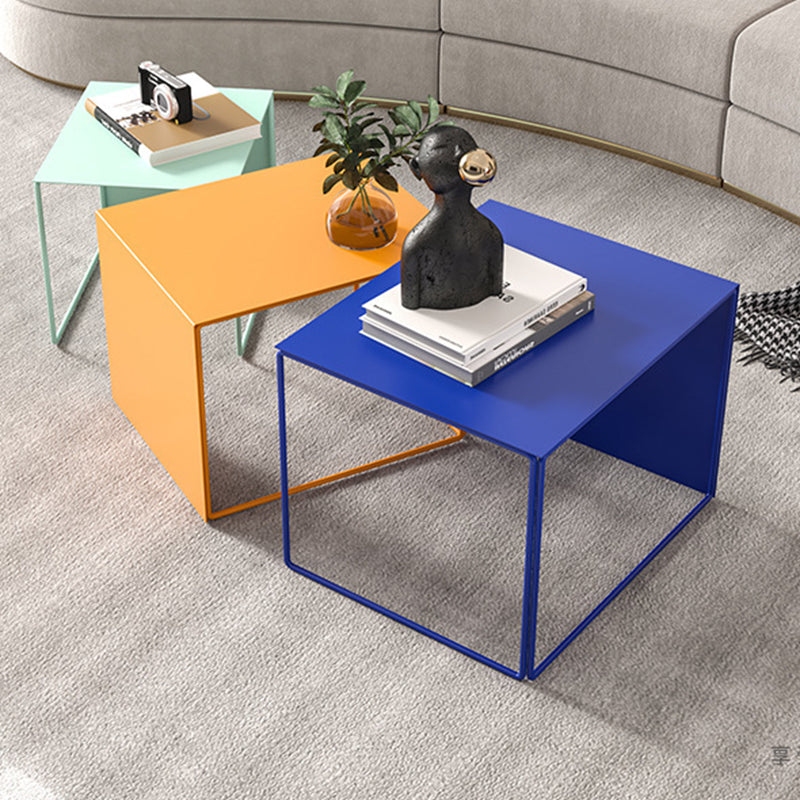 Mid-Century Modern Frame Metal Rectangular Single Coffee Table Clearhalo 'Coffee & Accent Tables' 'Coffee Tables' 'coffee_tables' 'furn' 'furn_coffee_tables' 'Furniture' 'Living Room Furniture' 6099519