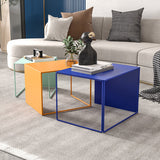 Mid-Century Modern Frame Metal Rectangular Single Coffee Table Clearhalo 'Coffee & Accent Tables' 'Coffee Tables' 'coffee_tables' 'furn' 'furn_coffee_tables' 'Furniture' 'Living Room Furniture' 6099521