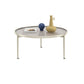Contemporary Cocktail Table 3 Legs Glass Round Single Coffee Table