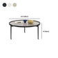 Contemporary Cocktail Table 3 Legs Glass Round Single Coffee Table