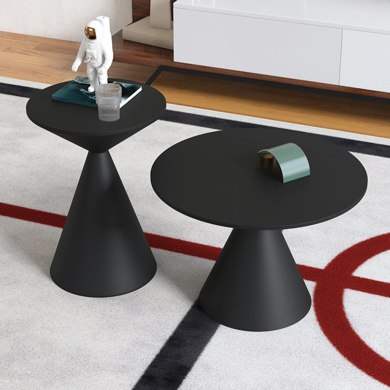 Mid-Century Modern Cocktail Table Pedestal Metal Coffee Table Clearhalo 'Coffee & Accent Tables' 'Coffee Tables' 'coffee_tables' 'furn' 'furn_coffee_tables' 'Furniture' 'Living Room Furniture' 6099564