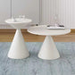 Mid-Century Modern Cocktail Table Pedestal Metal Coffee Table 24"L x 24"W x 16.5"H + 16"L x 16"W x 22"H White Clearhalo 'Coffee & Accent Tables' 'Coffee Tables' 'coffee_tables' 'furn' 'furn_coffee_tables' 'Furniture' 'Living Room Furniture' 6099566