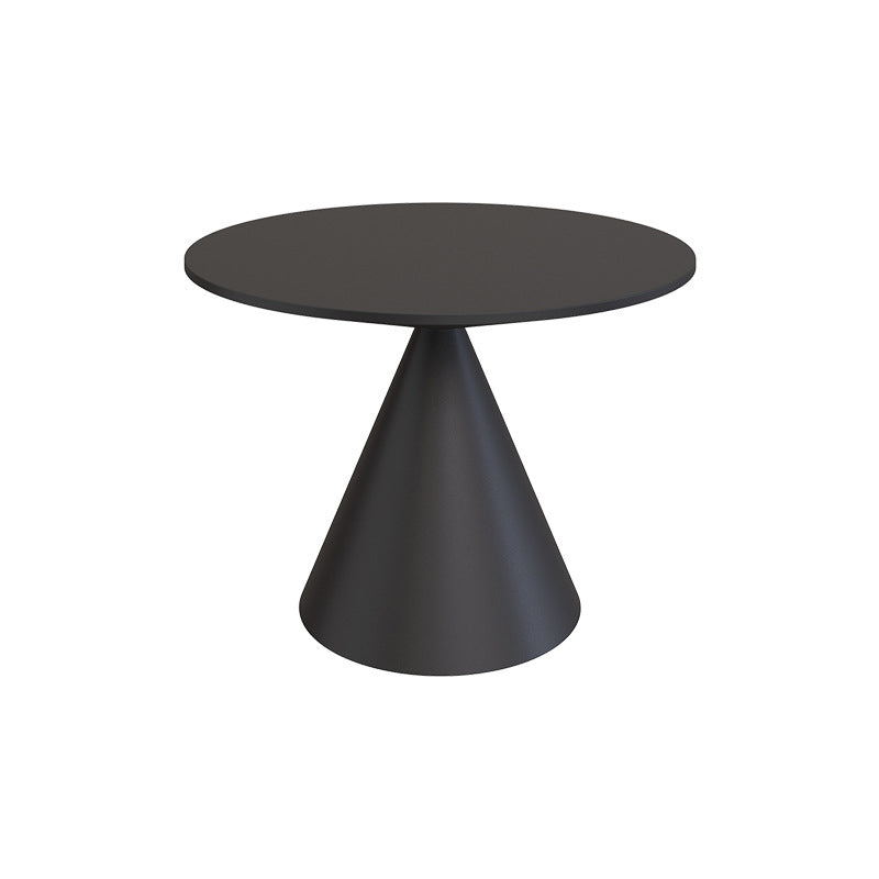 Mid-Century Modern Cocktail Table Pedestal Metal Coffee Table 24"L x 24"W x 16.5"H Black Clearhalo 'Coffee & Accent Tables' 'Coffee Tables' 'coffee_tables' 'furn' 'furn_coffee_tables' 'Furniture' 'Living Room Furniture' 6099568
