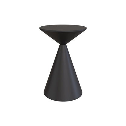 Mid-Century Modern Cocktail Table Pedestal Metal Coffee Table 16"L x 16"W x 22"H Black Clearhalo 'Coffee & Accent Tables' 'Coffee Tables' 'coffee_tables' 'furn' 'furn_coffee_tables' 'Furniture' 'Living Room Furniture' 6099569