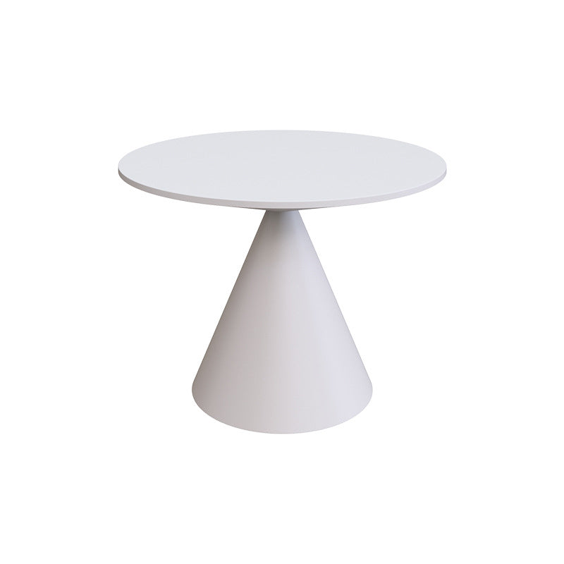 Mid-Century Modern Cocktail Table Pedestal Metal Coffee Table 24"L x 24"W x 16.5"H White Clearhalo 'Coffee & Accent Tables' 'Coffee Tables' 'coffee_tables' 'furn' 'furn_coffee_tables' 'Furniture' 'Living Room Furniture' 6099574