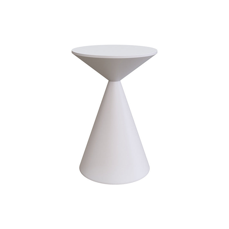 Mid-Century Modern Cocktail Table Pedestal Metal Coffee Table 16"L x 16"W x 22"H White Clearhalo 'Coffee & Accent Tables' 'Coffee Tables' 'coffee_tables' 'furn' 'furn_coffee_tables' 'Furniture' 'Living Room Furniture' 6099575