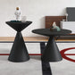 Mid-Century Modern Cocktail Table Pedestal Metal Coffee Table 24"L x 24"W x 16.5"H + 16"L x 16"W x 22"H Black Clearhalo 'Coffee & Accent Tables' 'Coffee Tables' 'coffee_tables' 'furn' 'furn_coffee_tables' 'Furniture' 'Living Room Furniture' 6099577