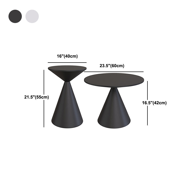 Mid-Century Modern Cocktail Table Pedestal Metal Coffee Table Clearhalo 'Coffee & Accent Tables' 'Coffee Tables' 'coffee_tables' 'furn' 'furn_coffee_tables' 'Furniture' 'Living Room Furniture' 6099580
