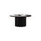 Contemporary Solid Wood Pedestal Cocktail Table Round Single Coffee Table