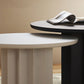 Contemporary Solid Wood Pedestal Cocktail Table Round Single Coffee Table
