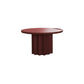 Contemporary Solid Wood Pedestal Cocktail Table Round Single Coffee Table