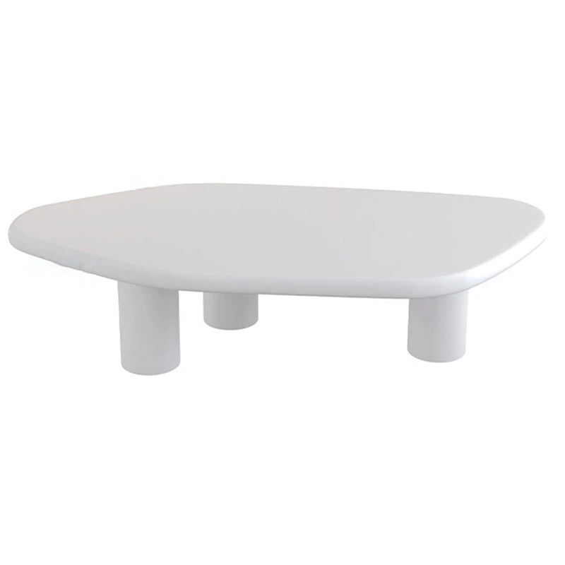 Wooden 3 Legs Coffee Table Scandinavian Style Coffee Table in White Clearhalo 'Coffee & Accent Tables' 'Coffee Tables' 'coffee_tables' 'furn' 'furn_coffee_tables' 'Furniture' 'Living Room Furniture' 6099612