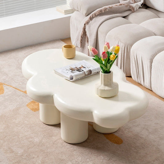 Scandinavian Style Coffee Cocktail Table Wooden Coffee Table 13.78" Tall