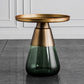 Mid-Century Modern Pedestal Glass Round Storage Single Coffee Table 19.7"L x 19.7"W x 19.7"H Green Clearhalo 'Coffee & Accent Tables' 'Coffee Tables' 'coffee_tables' 'furn' 'furn_coffee_tables' 'Furniture' 'Living Room Furniture' 6099638