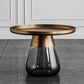 Mid-Century Modern Pedestal Glass Round Storage Single Coffee Table 24"L x 24"W x 16.5"H Grey Clearhalo 'Coffee & Accent Tables' 'Coffee Tables' 'coffee_tables' 'furn' 'furn_coffee_tables' 'Furniture' 'Living Room Furniture' 6099639