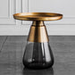 Mid-Century Modern Pedestal Glass Round Storage Single Coffee Table 19.7"L x 19.7"W x 19.7"H Grey Clearhalo 'Coffee & Accent Tables' 'Coffee Tables' 'coffee_tables' 'furn' 'furn_coffee_tables' 'Furniture' 'Living Room Furniture' 6099641