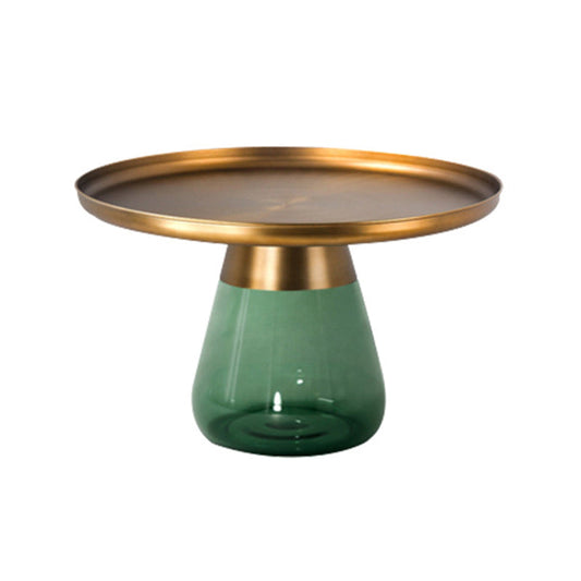 Mid-Century Modern Pedestal Glass Round Storage Single Coffee Table Clearhalo 'Coffee & Accent Tables' 'Coffee Tables' 'coffee_tables' 'furn' 'furn_coffee_tables' 'Furniture' 'Living Room Furniture' 6099647