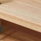 Mesa de centro individual rectangular de madera maciza contemporánea con estante de almacenamiento