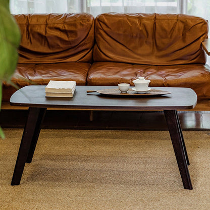 Zeitgenössischer rechteckiger, klappbarer Einzel-Couchtisch aus Massivholz
