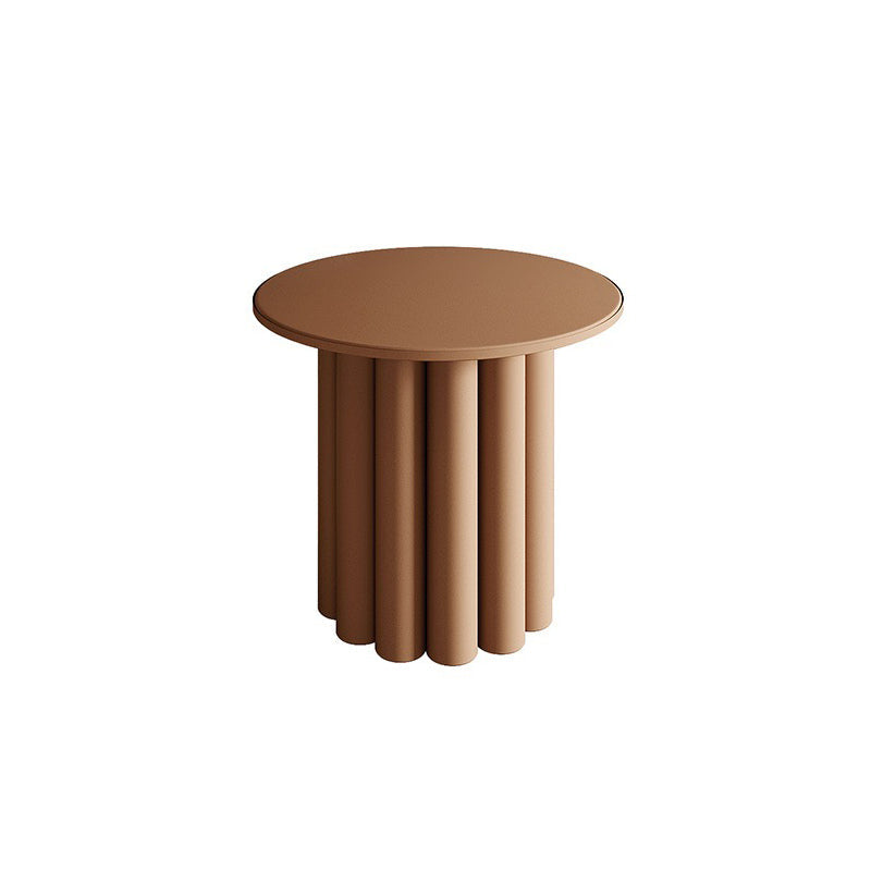 Contemporary Cocktail Table Pedestal Solid Wood Round Coffee Table 20"L x 20"W x 16"H Brown Clearhalo 'Coffee & Accent Tables' 'Coffee Tables' 'coffee_tables' 'furn' 'furn_coffee_tables' 'Furniture' 'Living Room Furniture' 6099690