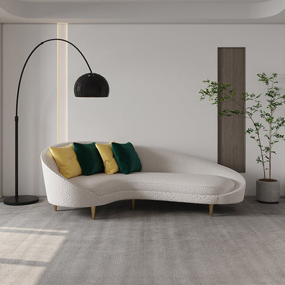 Stoffkrümmungssofa zeitgenössischer, abgerissene Armsofa mit vier Kissen