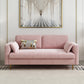 Contemporary Cushions Standard Sofa Velvet Tuxedo Arm Sofa with Pillows