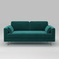 Contemporary Cushions Standard Sofa Velvet Tuxedo Arm Sofa with Pillows