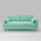 Contemporary Cushions Standard Sofa Velvet Tuxedo Arm Sofa with Pillows