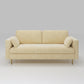 Contemporary Cushions Standard Sofa Velvet Tuxedo Arm Sofa with Pillows