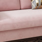 Contemporary Cushions Standard Sofa Velvet Tuxedo Arm Sofa with Pillows