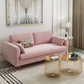Contemporary Cushions Standard Sofa Velvet Tuxedo Arm Sofa with Pillows