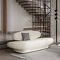 Dichiarazione di divano curvo in stile moderno di lana in beige