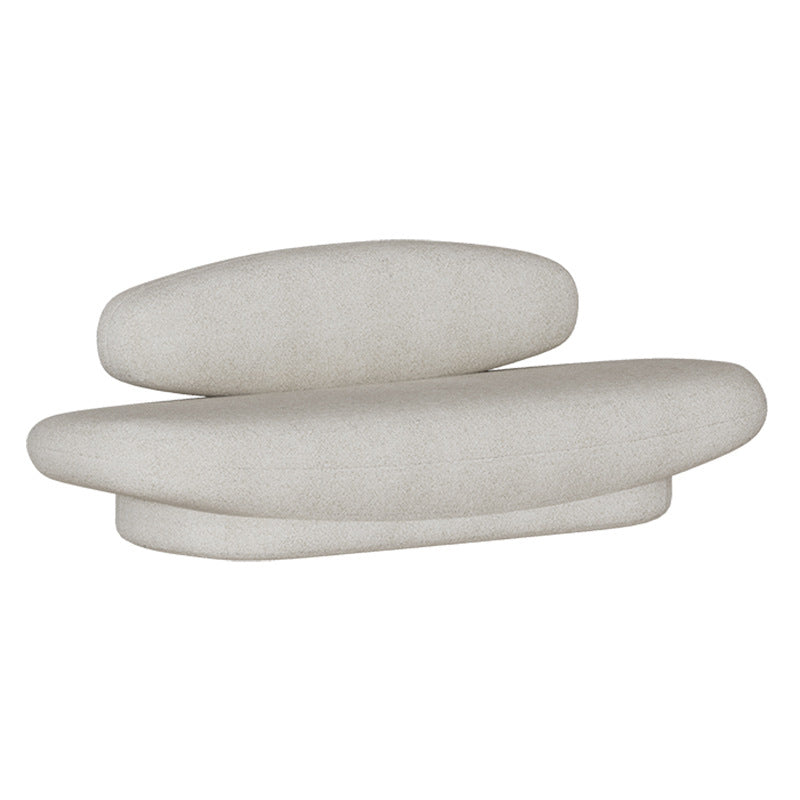 Dichiarazione di divano curvo in stile moderno di lana in beige