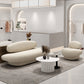 Dichiarazione di divano curvo in stile moderno di lana in beige