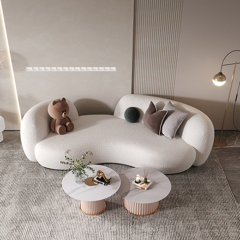 Divano curvo contemporaneo 28.34 "divano ad alto pendenza in beige