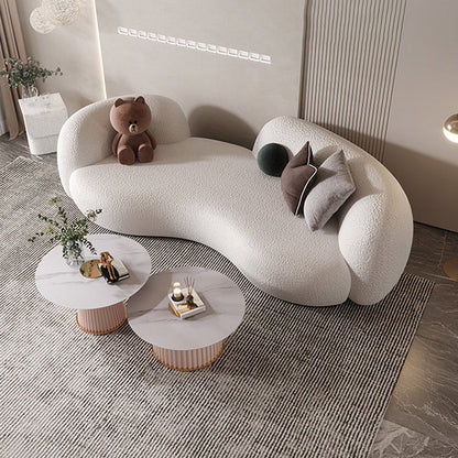 Divano curvo contemporaneo 28.34 "divano ad alto pendenza in beige