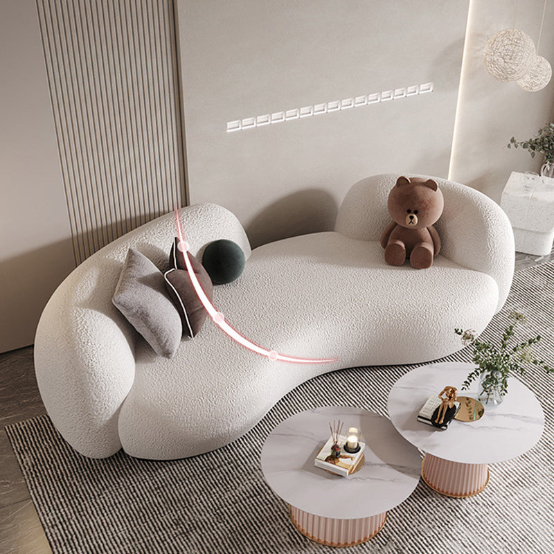 Divano curvo contemporaneo 28.34 "divano ad alto pendenza in beige