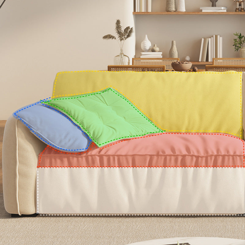 Contemporary Faux Leather Pillow Top Arm Sofa 2 Seater Stain Resistant Settee