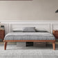 Ash 13.38" High Standard Bed with Custom Gold Legs Brown Bed Without Headboard