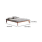 Ash 13.38" High Standard Bed with Custom Gold Legs Brown Bed Without Headboard