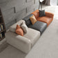 Contemporary Cushions Standard Seating Square Arm Sofa with Pillows