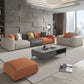 Contemporary Cushions Standard Seating Square Arm Sofa with Pillows