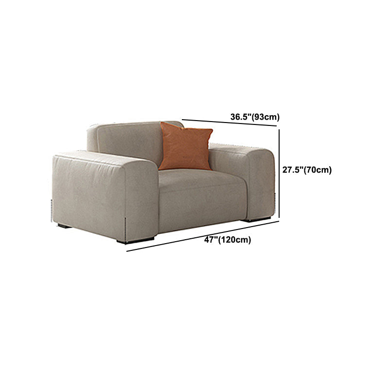 Contemporary Cushions Standard Seating Square Arm Sofa with Pillows
